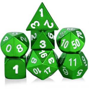 Solid Metal Green Dice