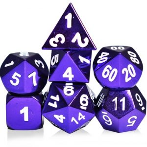 Solid Metal Purple Dice