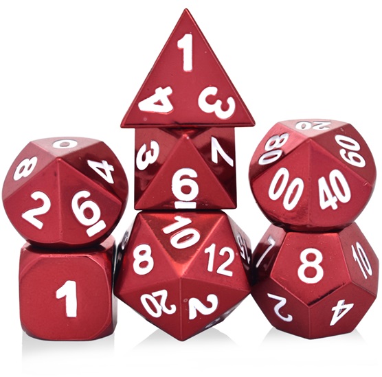 Solid Metal Red Dice