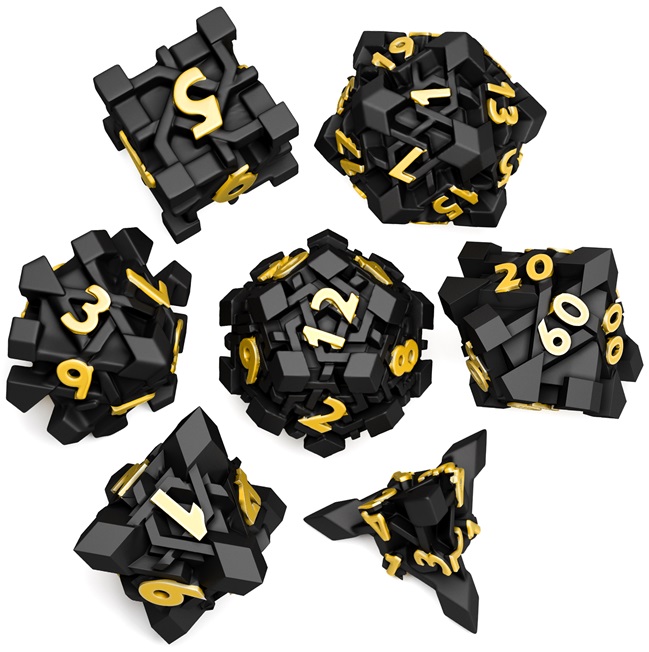 Solid Metal Dice - Rubik's Cube