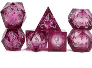 Sharp Edged Liquid Core Wine Red Dice