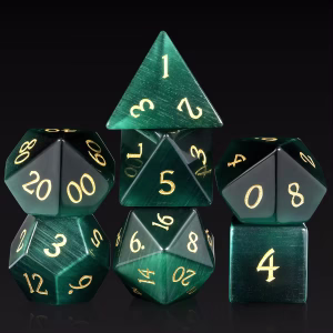Green Opal Dice