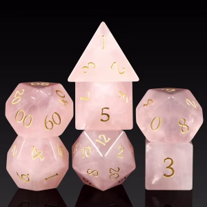 Rose Quartz Dice