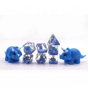 Baby Triceratops Blue Novelty Dice Set