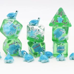 Turtle Novelty Dice Set - Blue