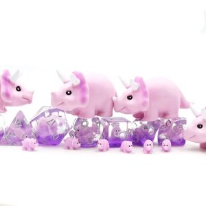 Baby Triceratops Pink Novelty Dice Set