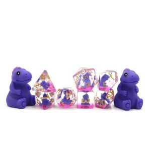 Purple T-Rex Novelty Dice Set