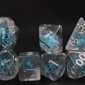 Teal Octopus Novelty Dice Set