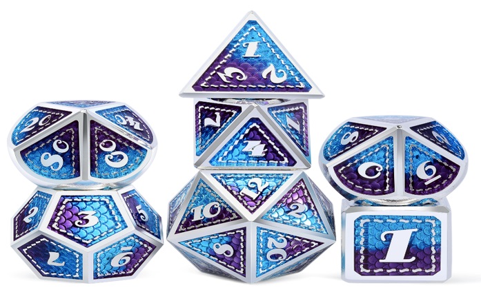 Dragon Scale Silver, Blue and Purple