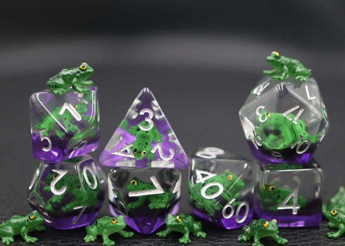 Green Frog Novelty Dice Set