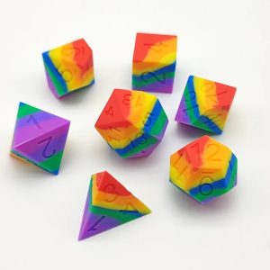 Rainbow Silicone Dice