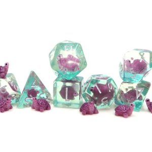 Turtle Novelty Dice Set - Red Violet
