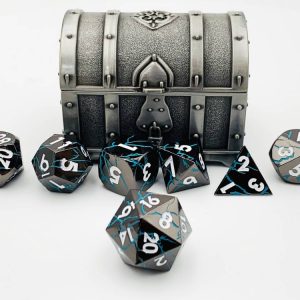 Antique Silver Treasure Chest Dice Box