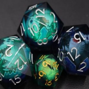 50mm Oversize D20 Chonk Light Up Moving Shark Liquid Core Dice
