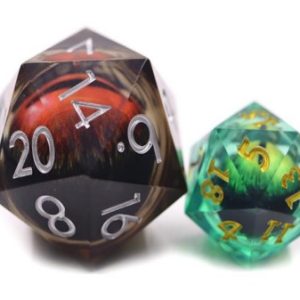 33mm Oversize D20 Chonk Orange Moving Eye Dice