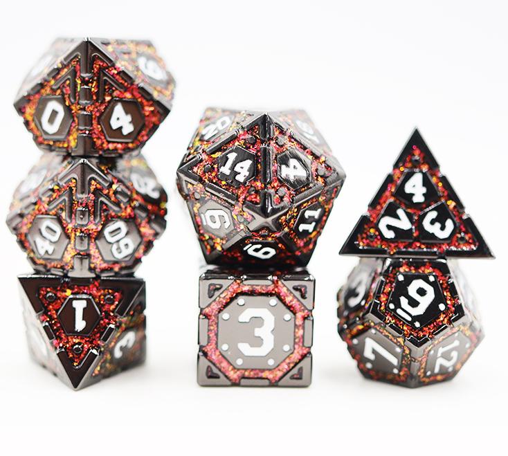 Solid Metal Shiny Black with Orange Gold Mica