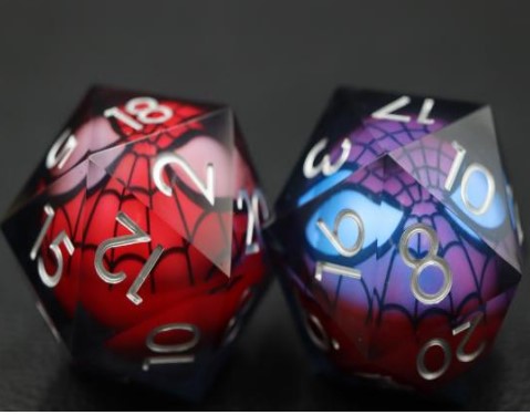 50mm Oversize D20 Chonk Moving Spiderman Dice