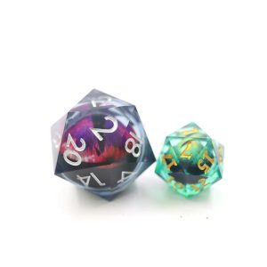 33mm D20 Chonk Hot Red Moving Eye Dice