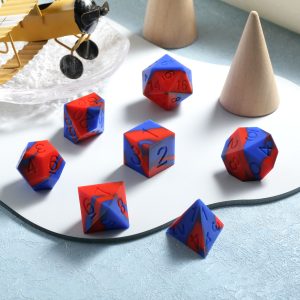 Red and Blue Silicone Dice