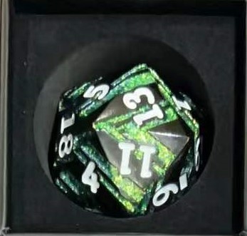 ChonkForge D20: Midnight Emerald (33mm) - Image 2