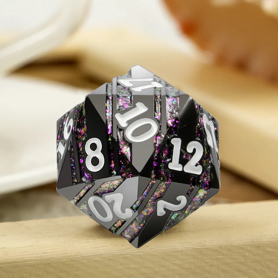 ChonkForge D20: Midnight Amethyst (33mm)