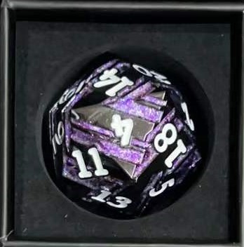 ChonkForge D20: Midnight Amethyst (33mm) - Image 2