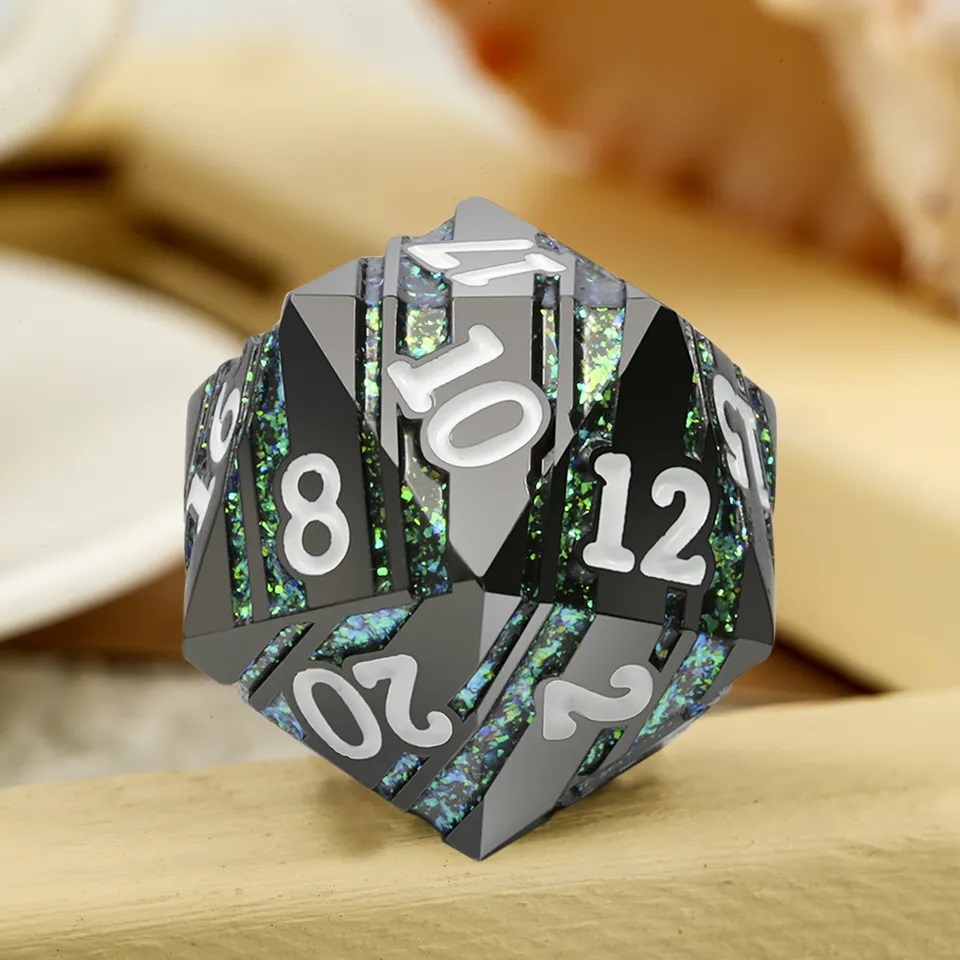 ChonkForge D20: Midnight Emerald (33mm)
