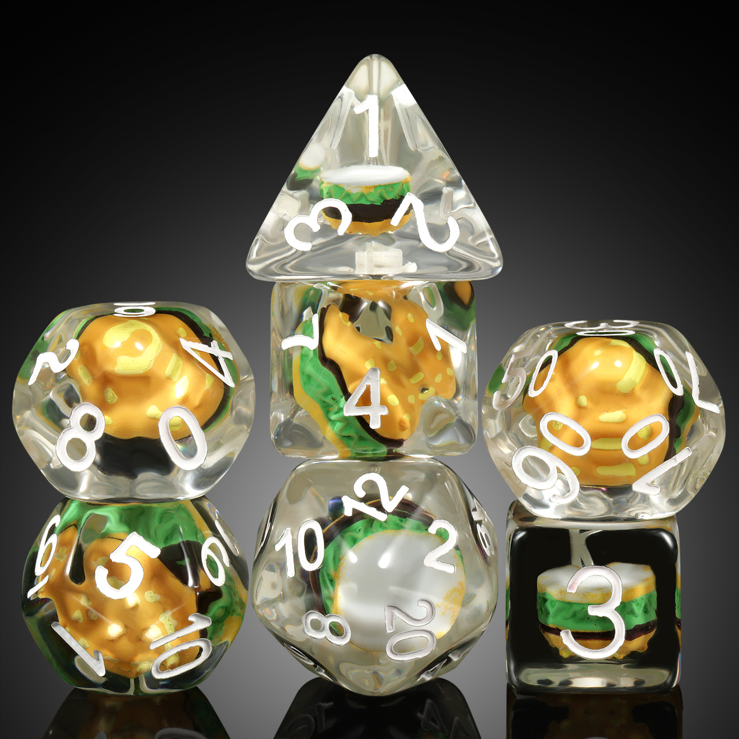 Adventurers Feast Hamburger Novelty Dice Set