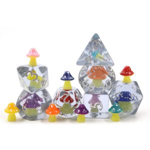 Rainbow Spore Fungi Novelty Dice Set