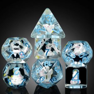 Unicorn Novelty Dice Set - Blue