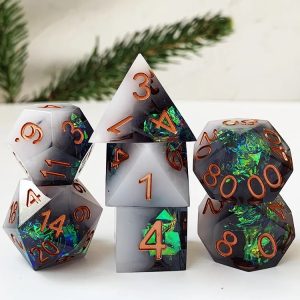 Sharp Edged White Mylar Dice