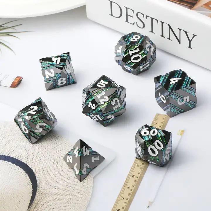 Solid Metal Black Metal with Green Mica Stripes - Image 2