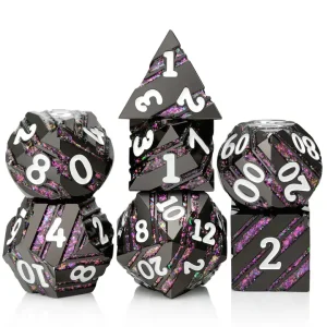 Solid Metal Black Metal with Purple Mica Stripes