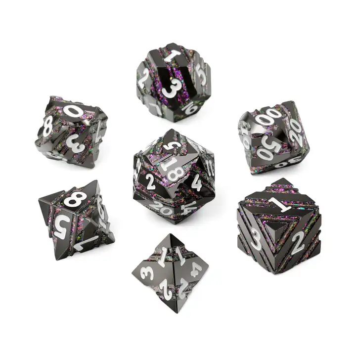 Solid Metal Black Metal with Purple Mica Stripes - Image 2