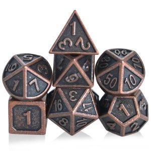 Solid Metal Barrel Plated Red Copper Dice