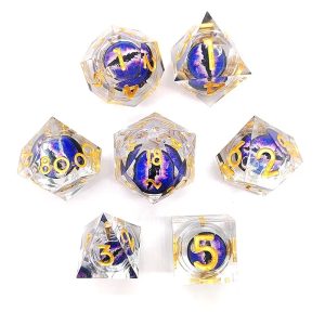 Sharp Edged Purple Dragon Eye Dice