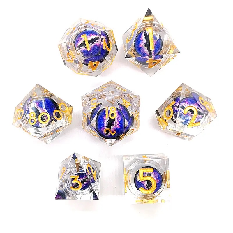 Sharp Edged Purple Dragon Eye Dice