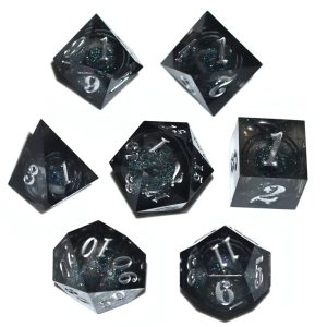 Sharp Edged Black Vortex Liquid Core Dice