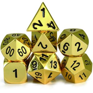 Solid Metal Imperial Gold Dice