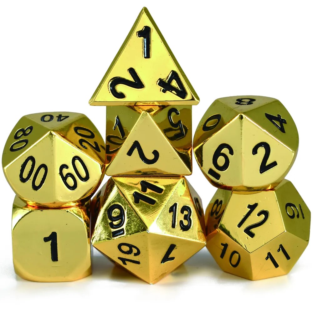 Solid Metal Imperial Gold Dice