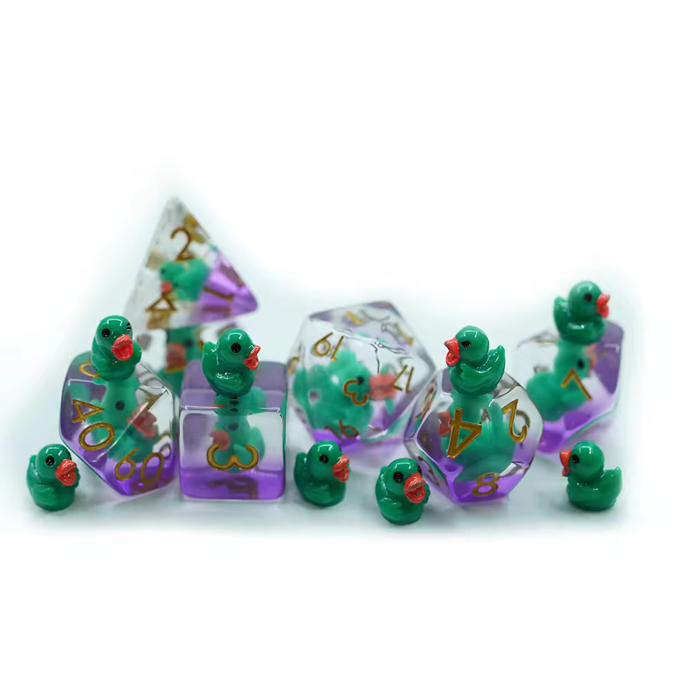 Green Duck Novelty Dice Set - Image 2