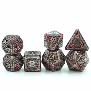 Solid Metal Blood Stained Mechanus Dice