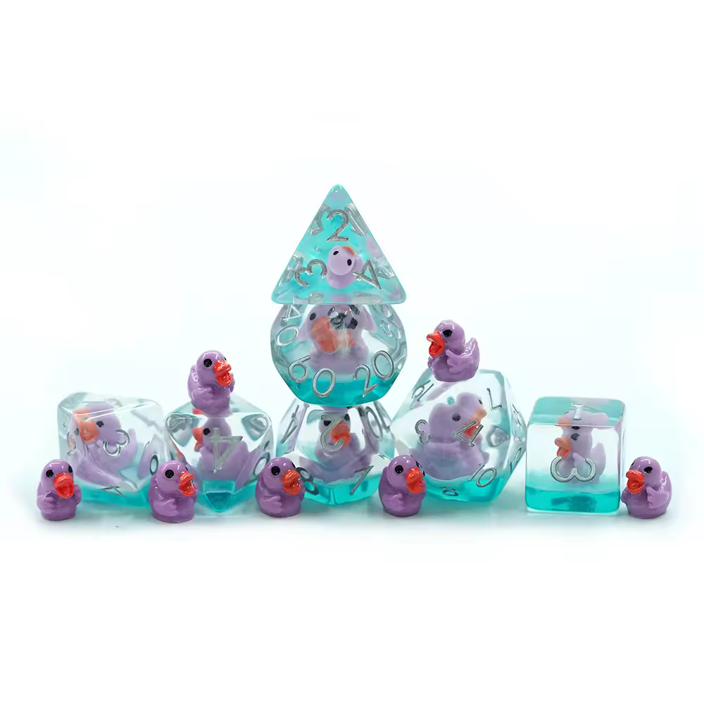 Purple Duck Novelty Dice Set
