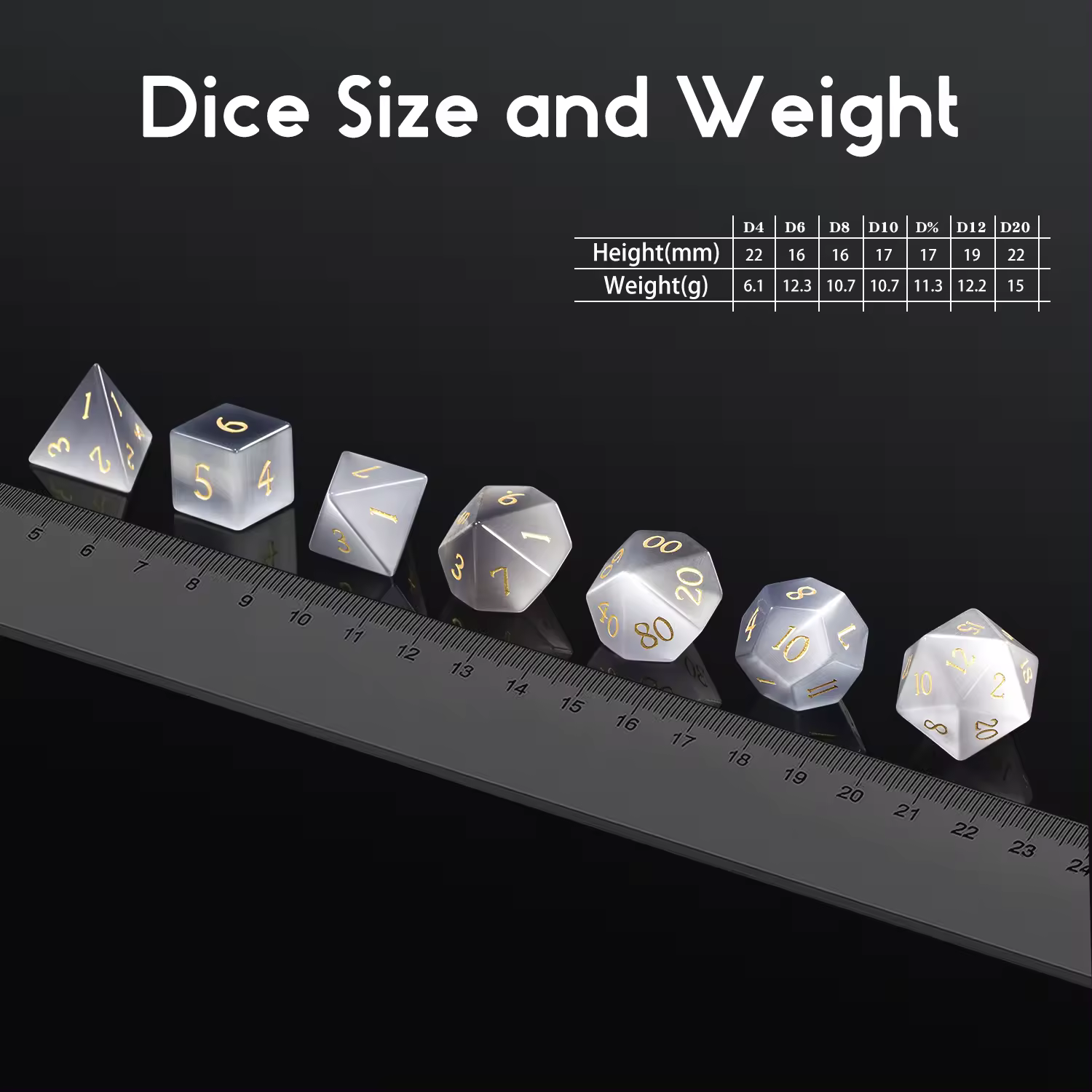 Grey Opal Dice - Image 2