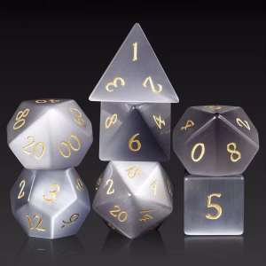 Grey Opal Dice