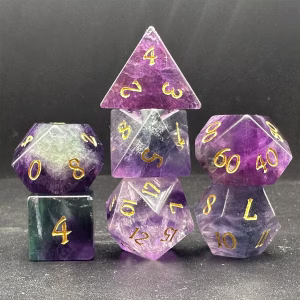 Rainbow Fluorite Dice
