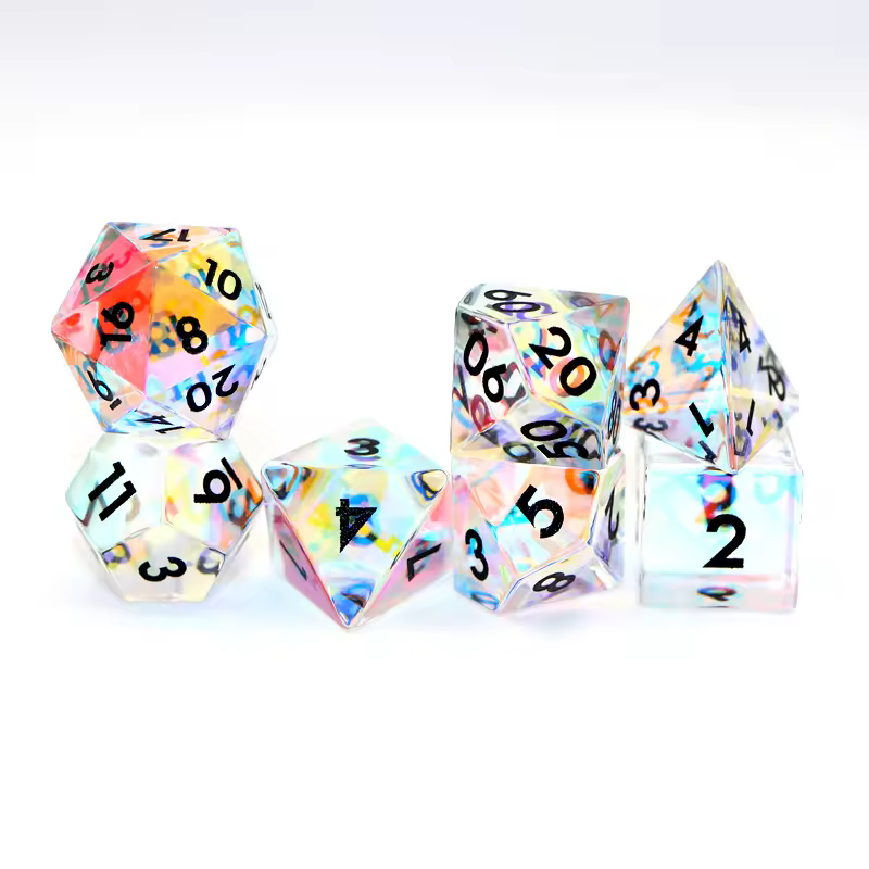 Rainbow Glass Dice