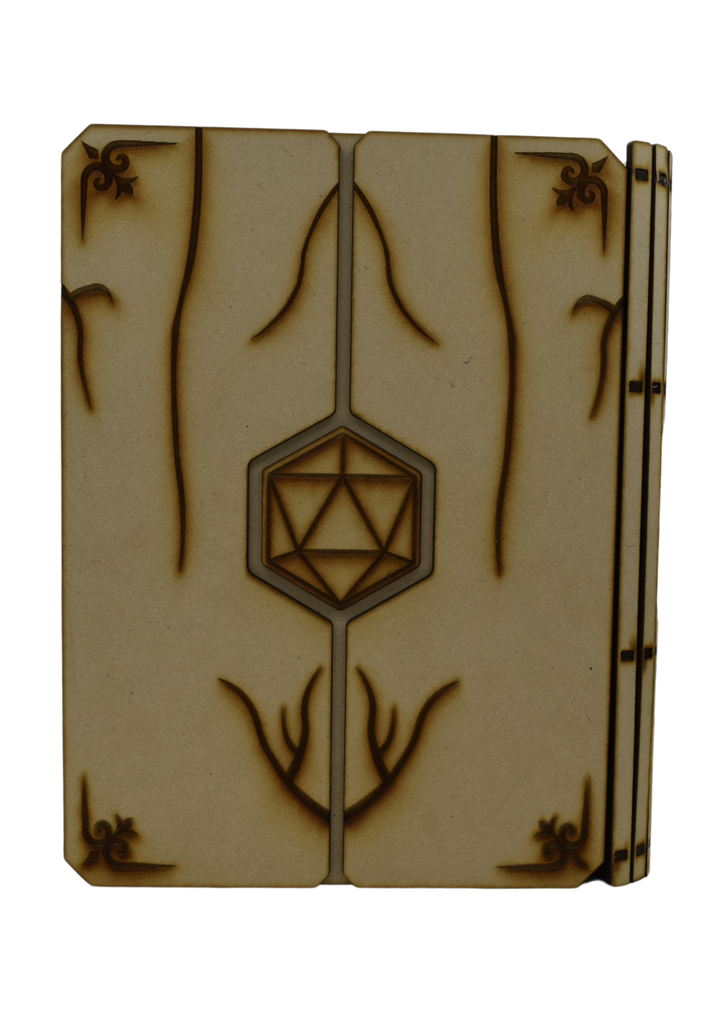 Critical Hit Tome: Engraved Wooden Dice Storage Box - Image 2