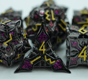 Dark Orchid Leaf Dice