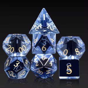 Blue Zircon Glass Dice